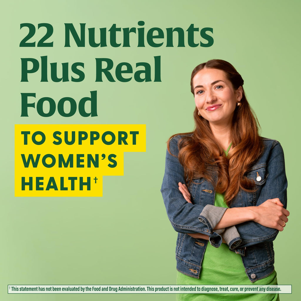 MegaFood Womens Multivitamin One Daily – Vegetarian, Gluten-Free, Iron, Vitamin C & D3, 60 Tablets