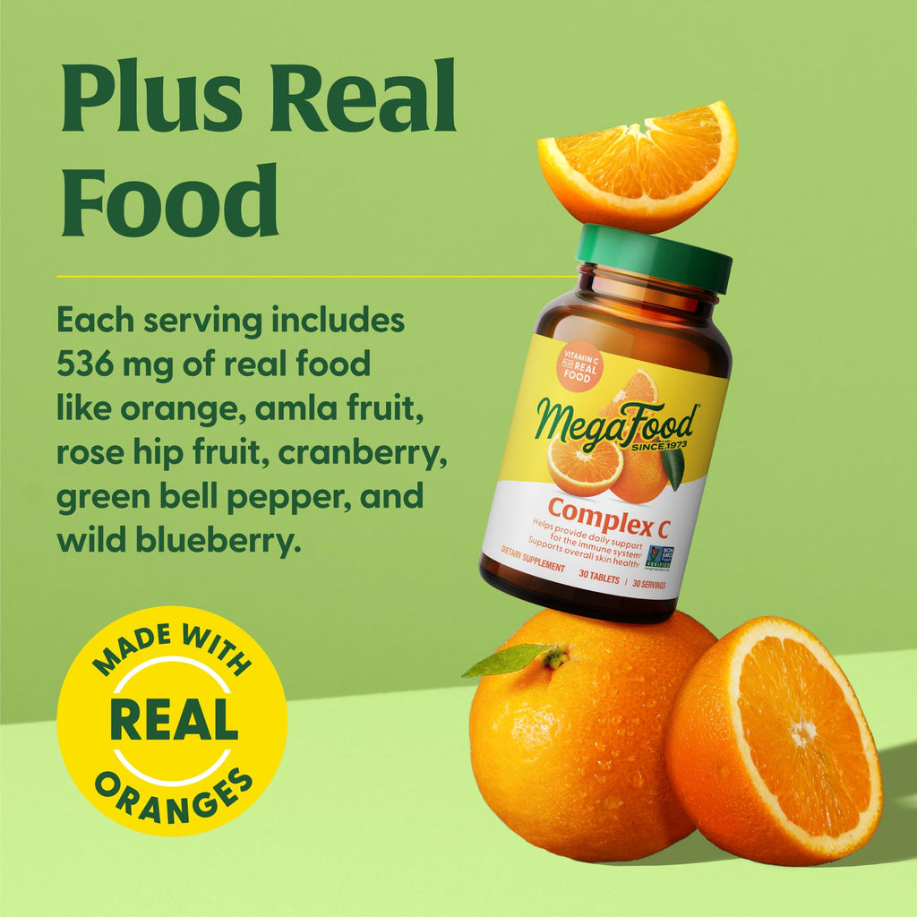 MegaFood Complex C - Vegan Vitamin C 250 mg Immune Support (90 Tablets)