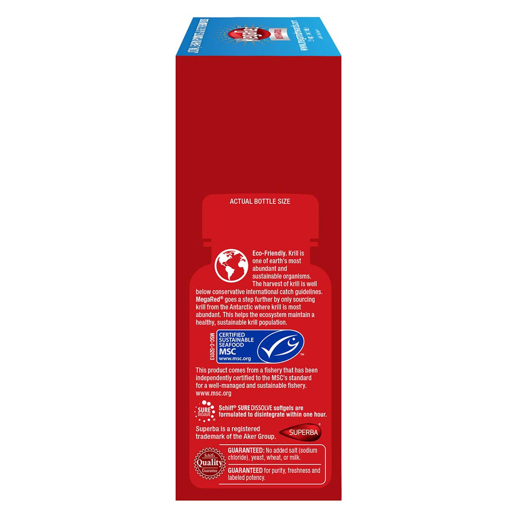 MegaRed Krill Oil Joint Care 353mg — EPA/DHA, Hyaluronic Acid, 60 Softgels