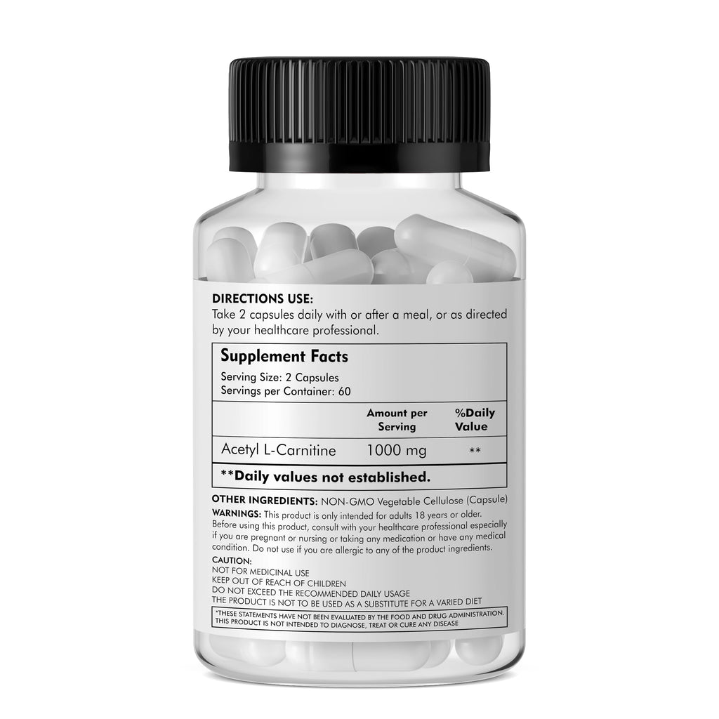 MEIBOTAN Acetyl L-Carnitine 1000 mg – Energy & Focus Support, 120 Veggie Capsules