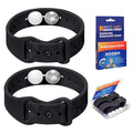MEIYYJ Motion Sickness Bands – Adjustable Sea Wristbands for Travel (1 Pair, Black)