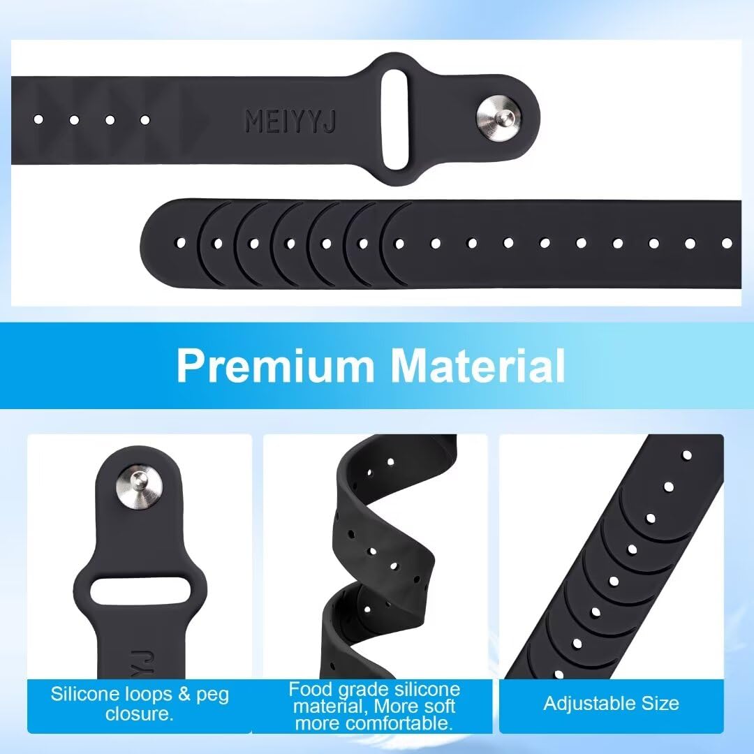 MEIYYJ Morning Sickness Relief Wristbands – Adjustable Acupressure Nausea Bands (Black)
