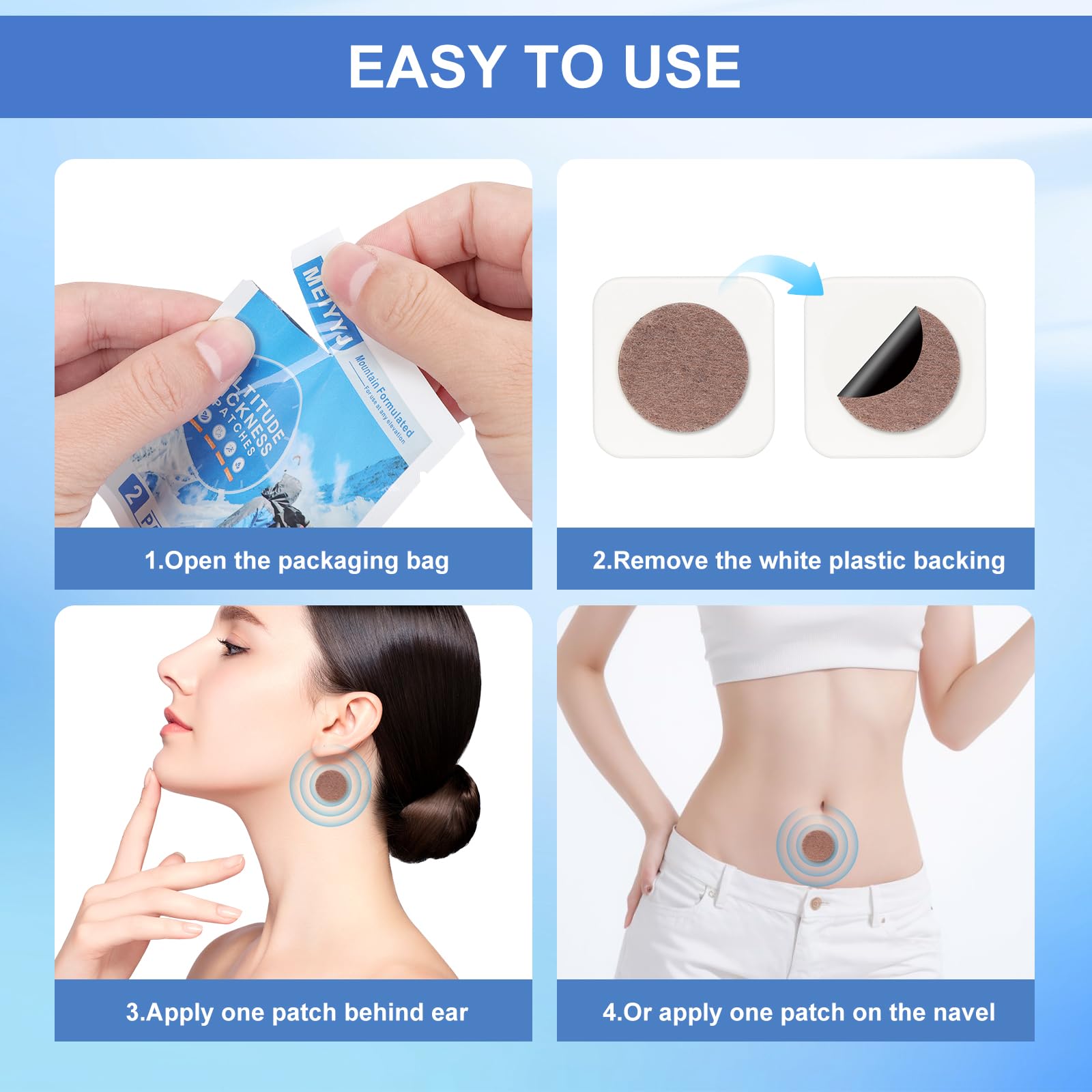MEIYYJ Altitude Sickness Prevention Patches – 30 Patch Pack for Altitude Acclimation