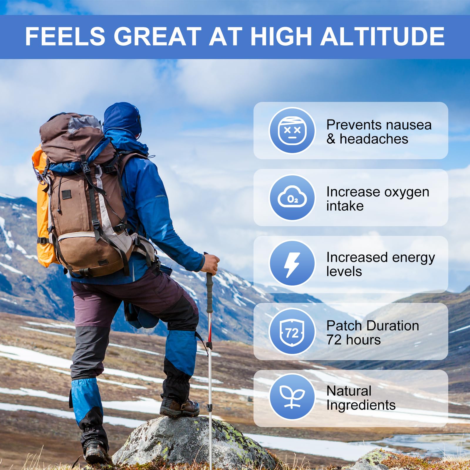MEIYYJ Altitude Sickness Prevention Patches – 50-Pack for High-Altitude Comfort