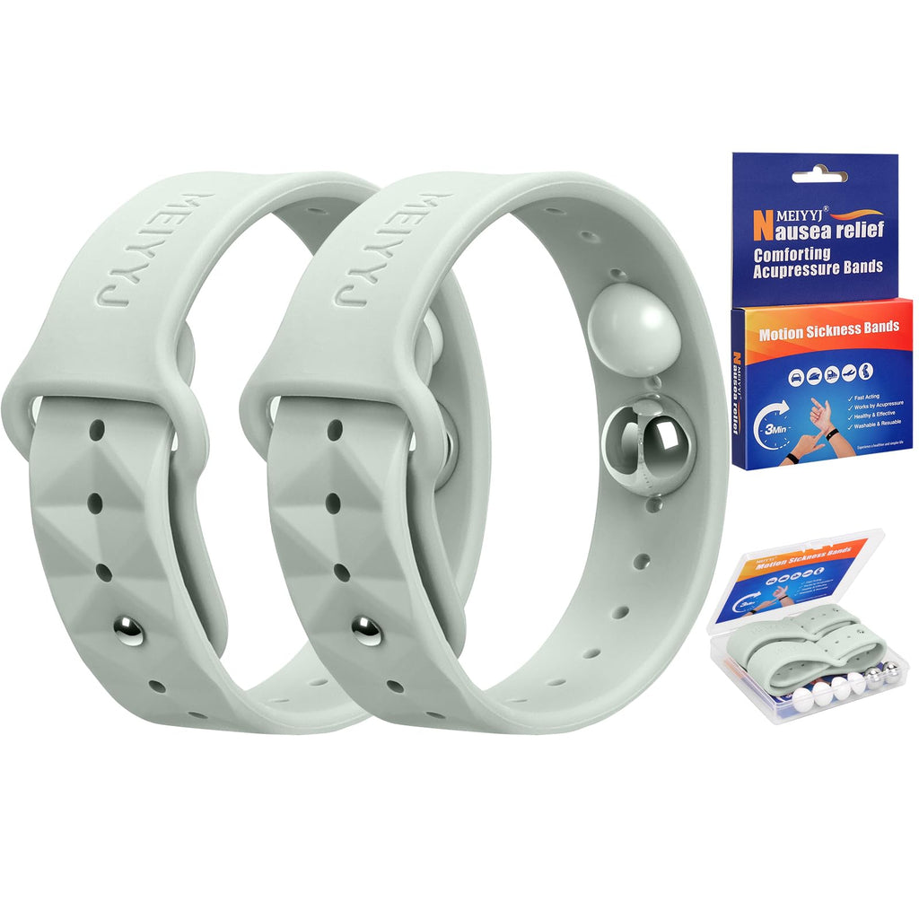 MEIYYJ Morning Sickness Relief Wristbands – Drug-Free Travel Nausea Bands (Green)