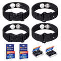 MEIYYJ Motion Sickness Bands — Travel Sea Wristbands for Adults & Kids (2 Pairs, Black)