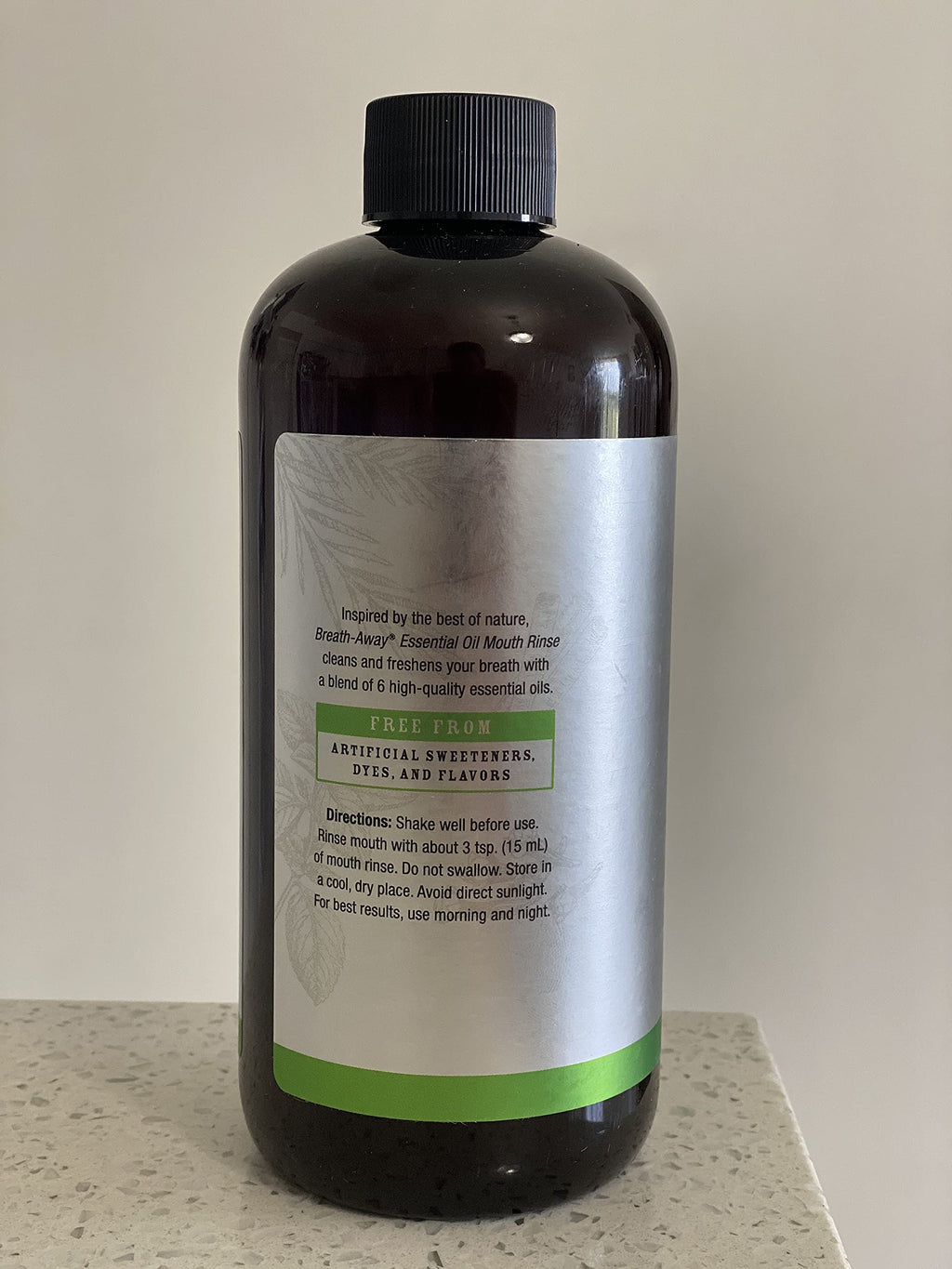 Melaleuca Breath-Away Mouth Rinse - Peppermint & T36-C5 Oil 16oz