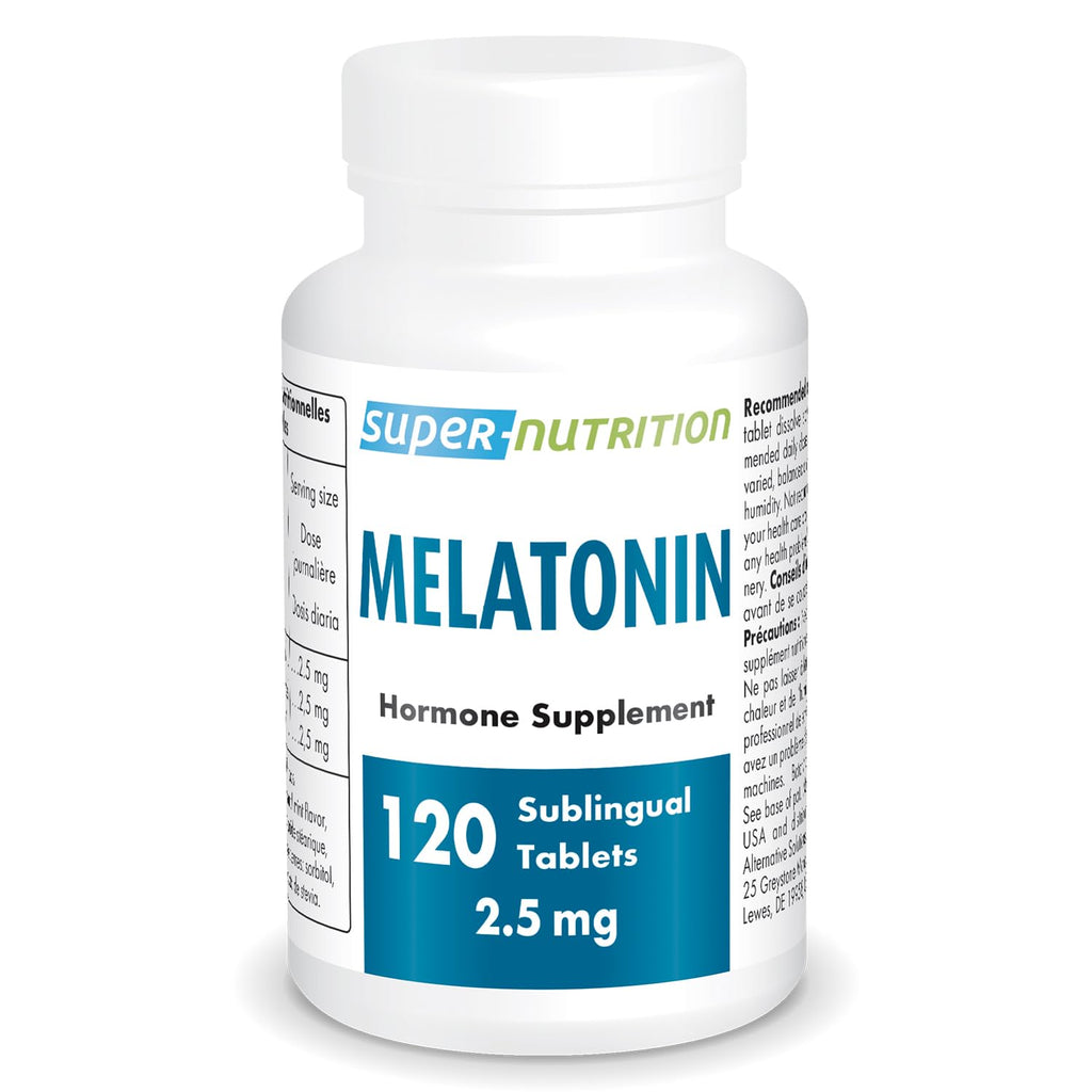 Supersmart Melatonin 2.5mg Ultra Fast Acting – Sublingual Mint | Non-GMO, Gluten Free, Vegan | 60 Tablets