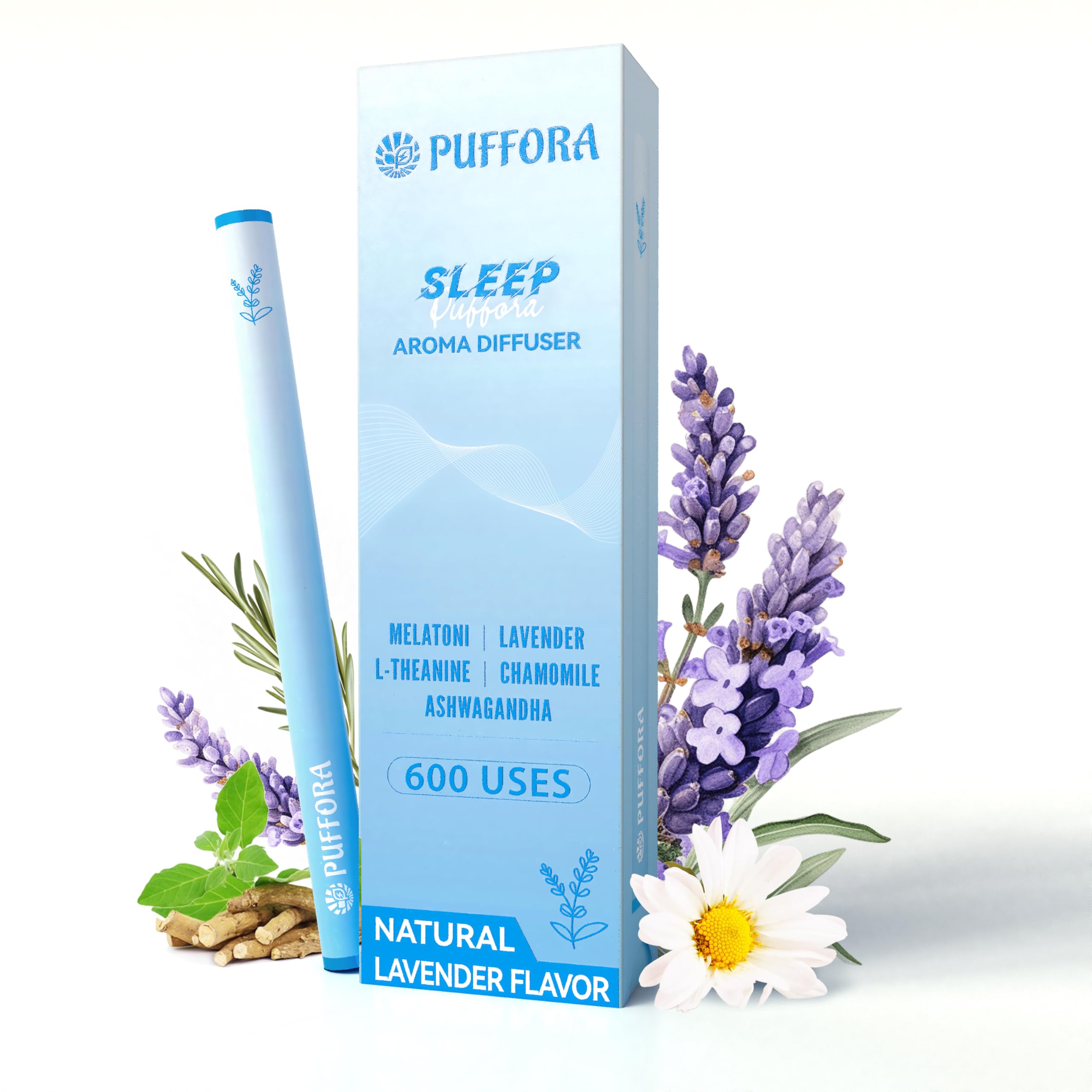 Melatonin Diffuser Pen with Lavender, L-Theanine & Ashwagandha for Restful Sleep