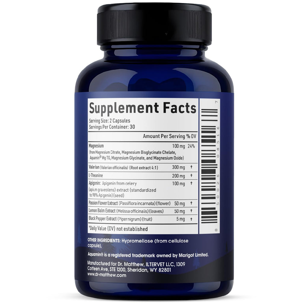 Apigenin Sleep Supplement - Melatonin-Free, Plant-Based Nighttime Support