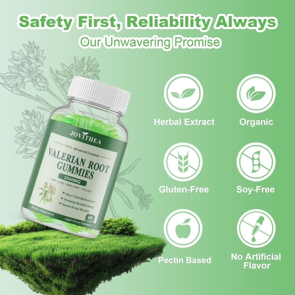 2 Pack Organic Valerian Root Gummies – Calming Sleep Support (Melatonin Free)