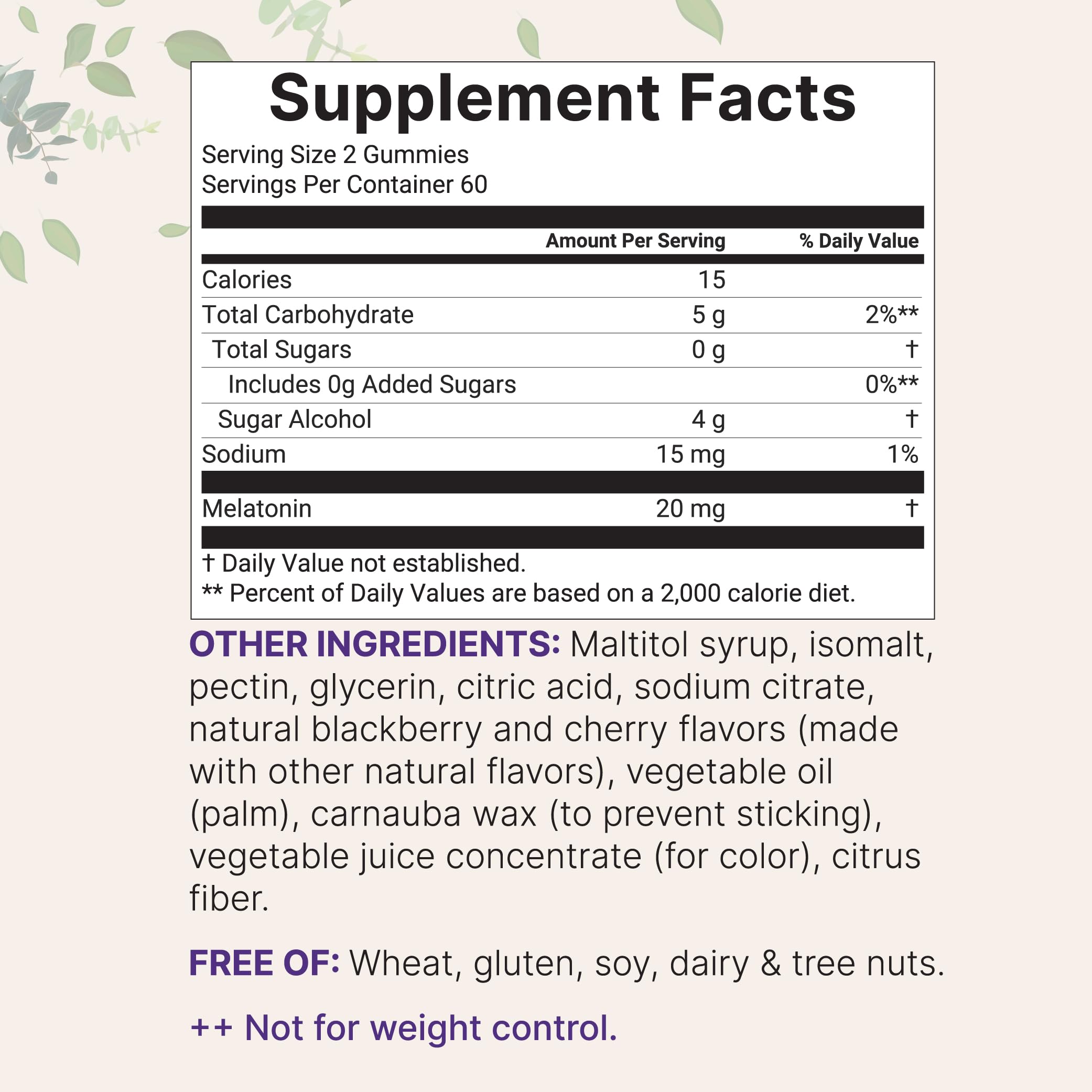Micro Ingredients Melatonin Gummies 20mg – 120ct | Sugar-Free Sleep Aid