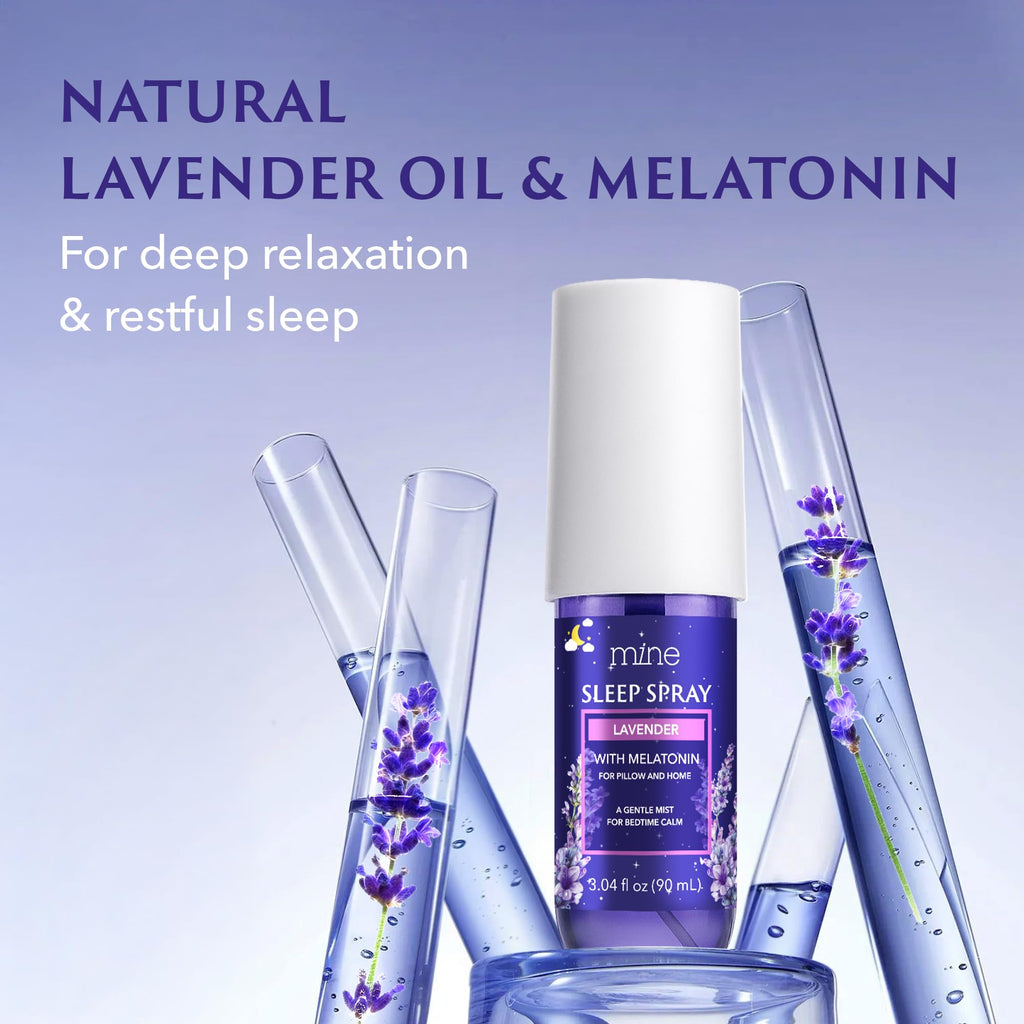 Lavender Sleep Spray with Melatonin – Natural Pillow Mist for Relaxing Sleep | Calming Bed Spray