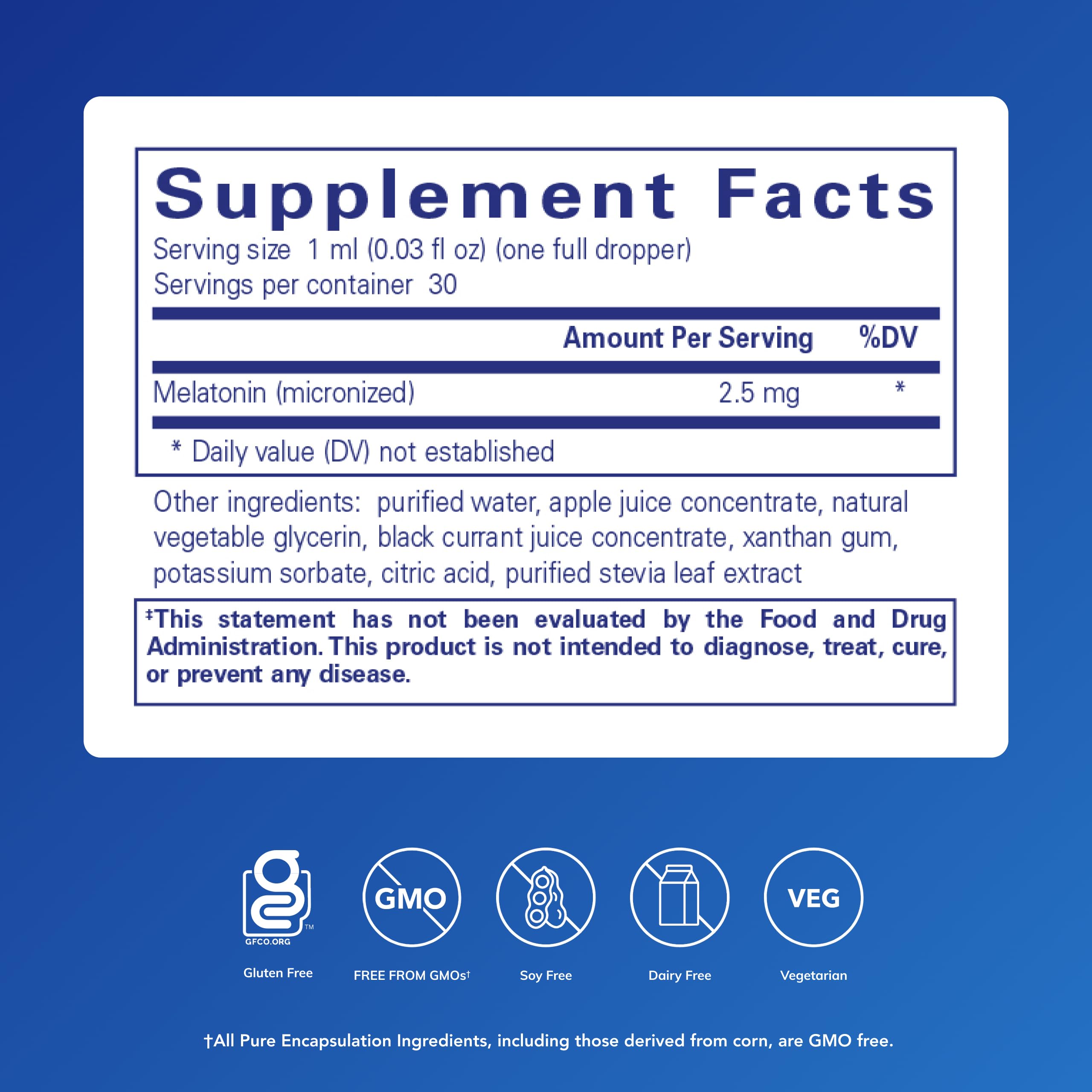 Pure Encapsulations Melatonin Liquid – Hypoallergenic Sleep Support | 1 fl oz