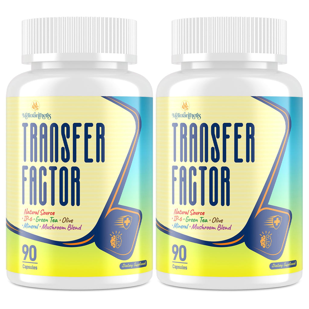 Meliorantheris Transfer Factor 1800mg – Immune & Cognitive Support (90 Capsules, 2 Bottles)