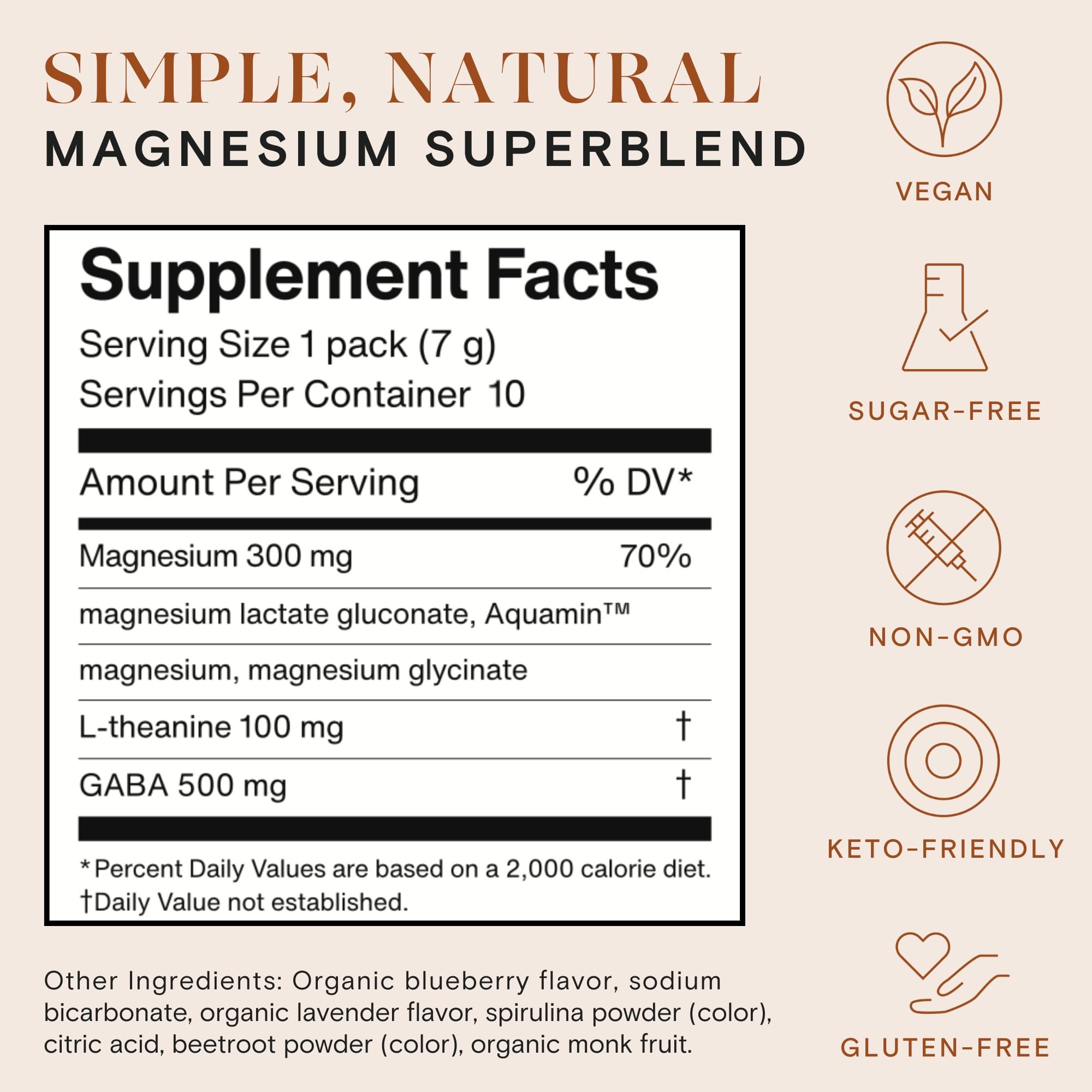 Mellö Magnesium Superblend Powder - Lavenderberry Flavor, 10-Pack