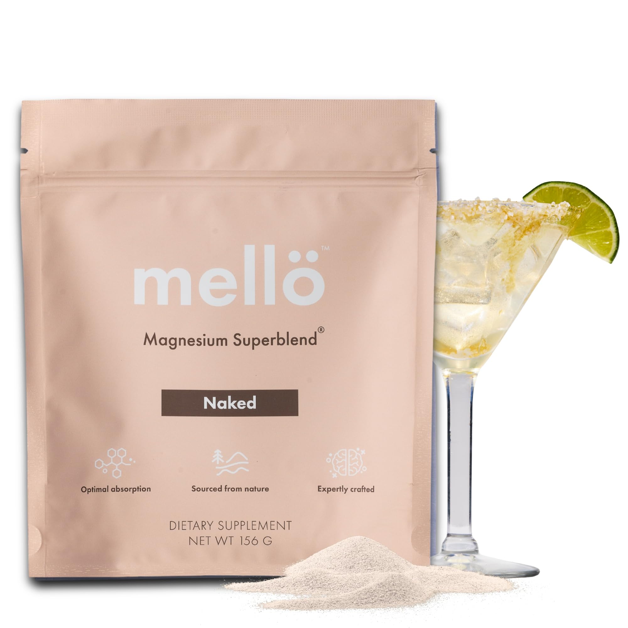 Ned mellö Magnesium Superblend Powder – Glycinate + L-Theanine, GABA, 70+ Minerals | Sleep, Relaxation & Balanced Energy | Unflavored, 30 Servings