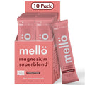 mellö Magnesium Superblend Powder – Sleep, Relaxation & Balanced Energy | Pomegranate, 10-Pack