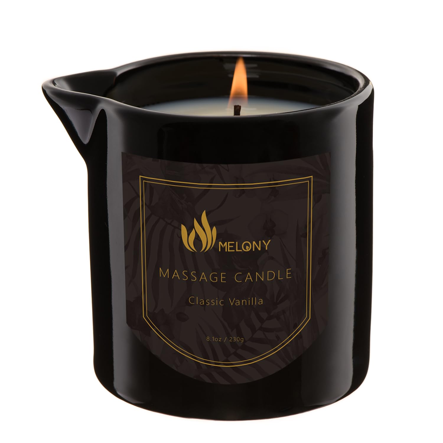 MELONY Massage Oil Candle – Pure Relaxation, 8.1 oz, Classic Vanilla