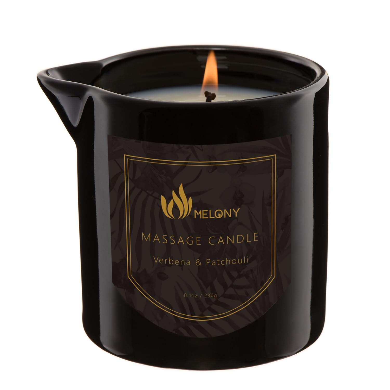 MELONY Massage Oil Candle - Verbena & Patchouli, 8.1 oz