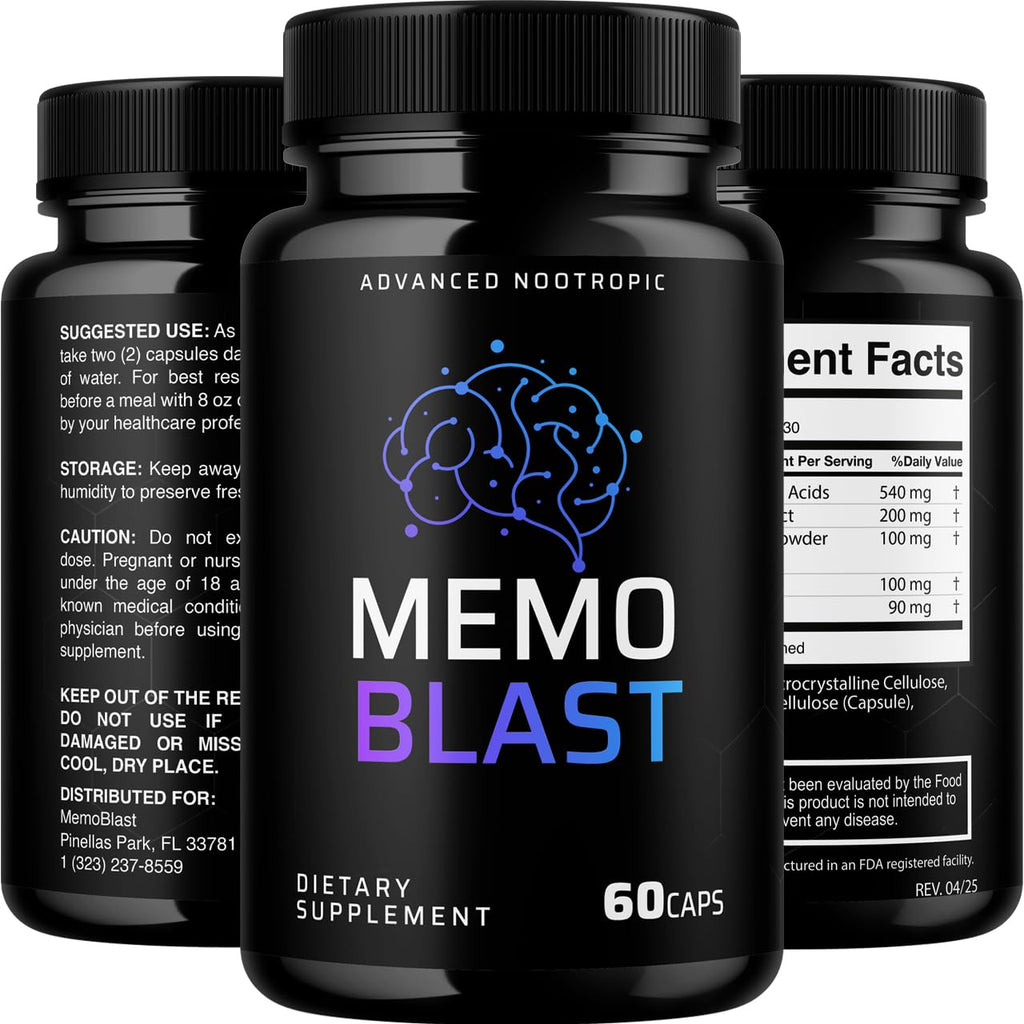 VIVALIS Memo Blast Capsules — 5 Pack Premium Formula for Overall Health & Wellness