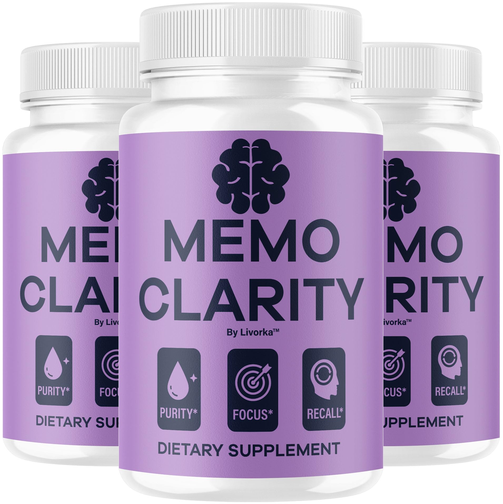 (3 Pack) Memo Clarity Capsules - Advanced Natural Supplement, 180 Capsules