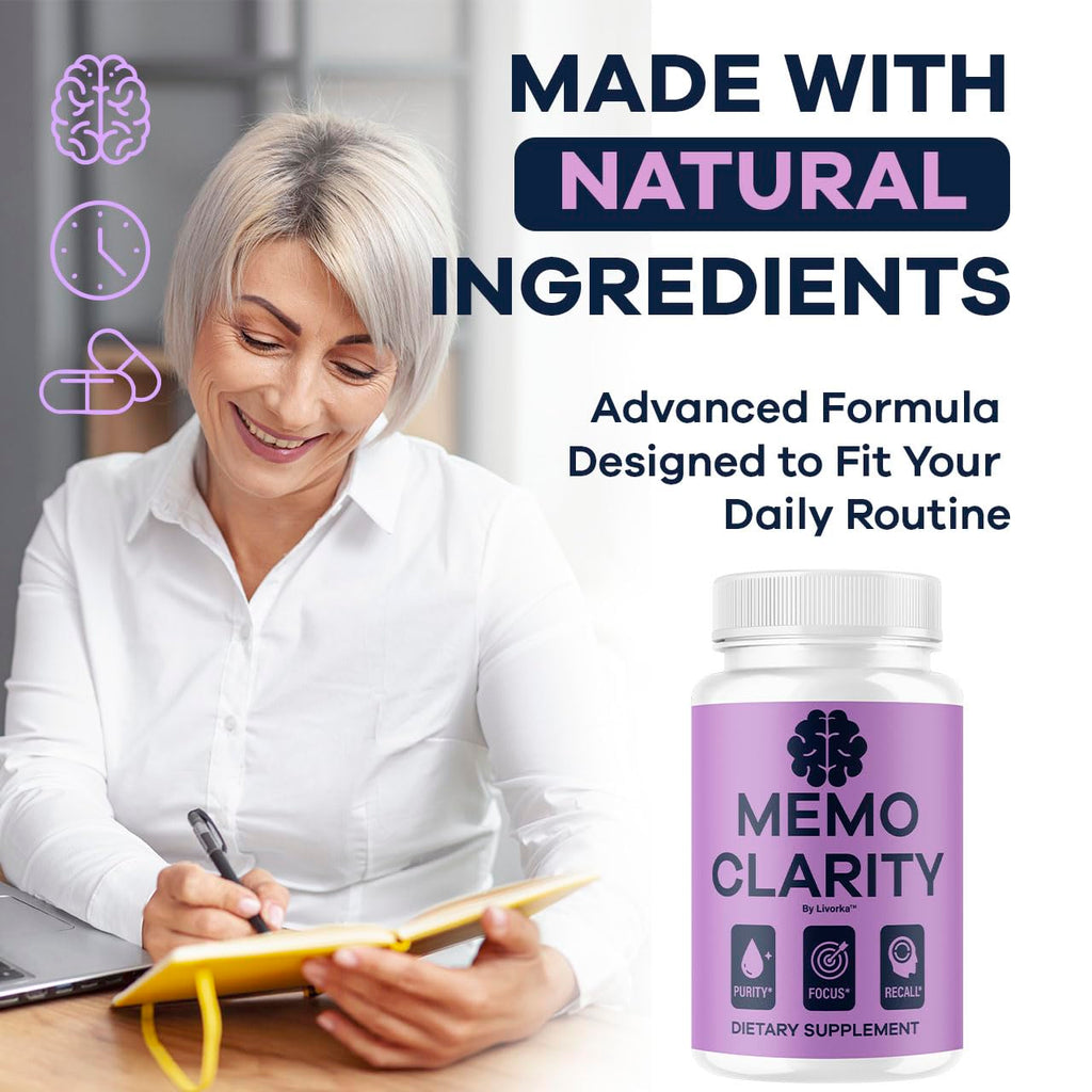 (3 Pack) Memo Clarity Capsules - Advanced Natural Supplement, 180 Capsules