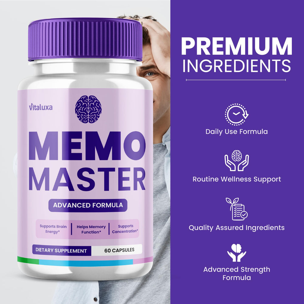 (3 Pack) Memo Master Capsules – Memo Mastery Memory Pills for Focus & Clarity (180 Count)