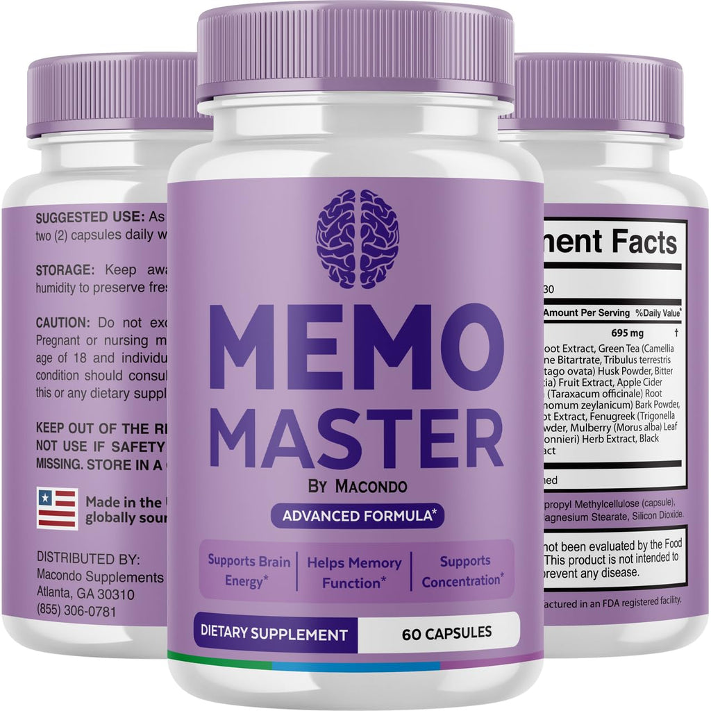 (5 Pack) Memo Master Capsules – Premium Memory Support (300 Capsules, 5 Months)