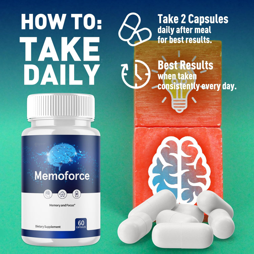 (3 Pack) Memoforce Capsules | Brain Health Support | All-Natural, Max Strength