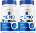 (2 Pack) Memo Genesis Capsules – Brain Health Daily Support, Natural Advanced Formula, 120 Capsules