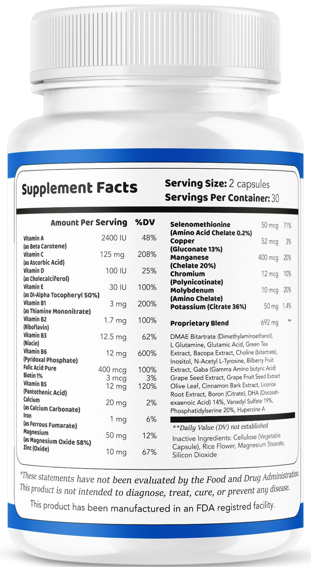 Memory Defender Capsules – Advanced Brain Support Pills, 60 Count