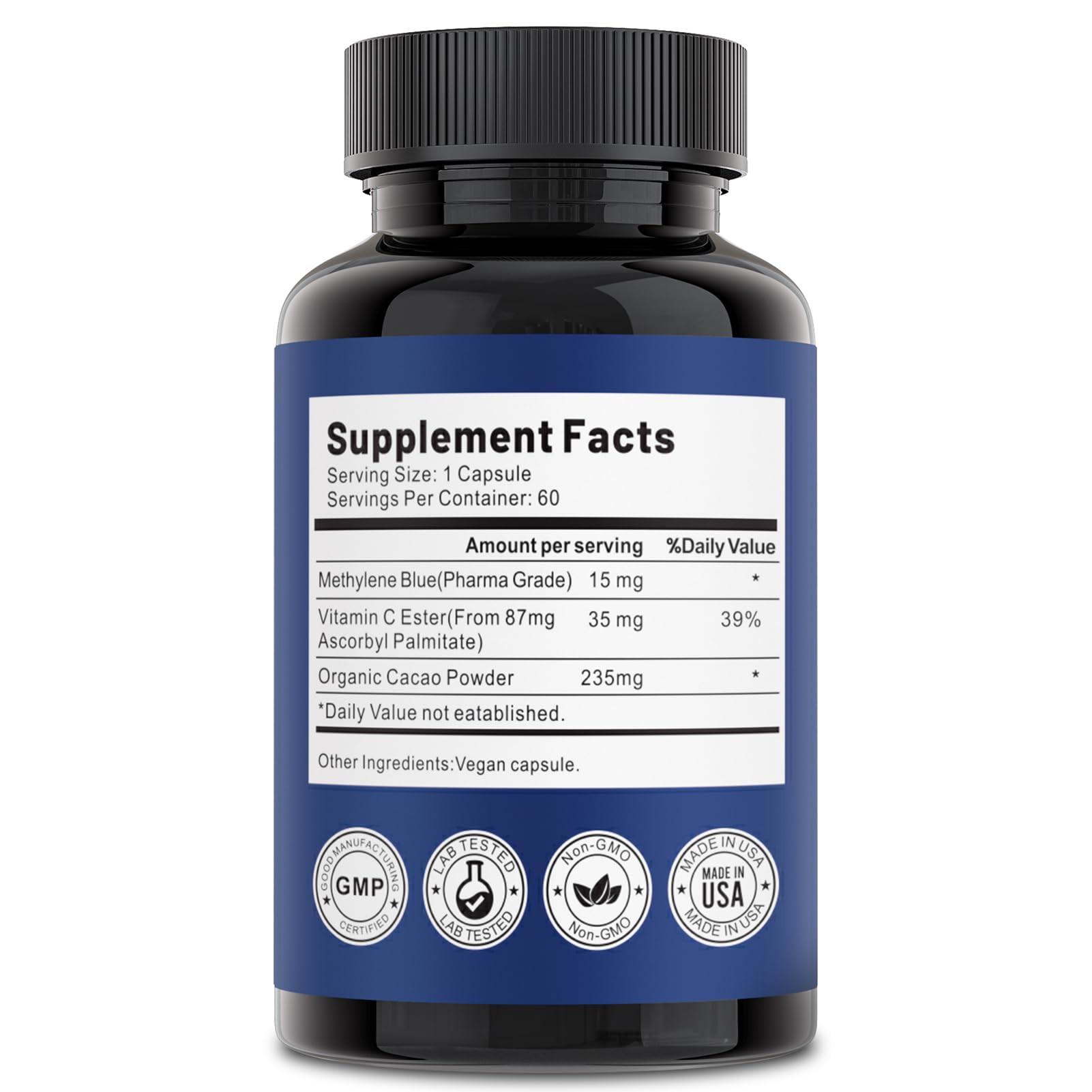 Nootlyn Methylene Blue Pharmaceutical Grade – 15 mg Capsule for Memory, Focus & Clarity