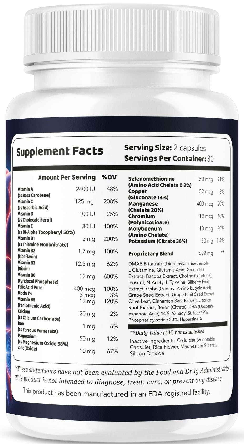 LIVORKA Memory Lift Pro 5 Pack – All-Natural Brain Support Capsules, 300 Count