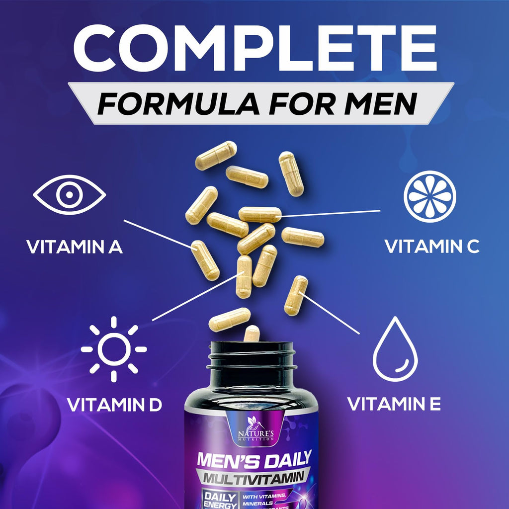 Multivitamin for Men – Immune Health Support | 120 Capsules | Non-GMO