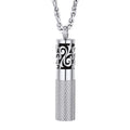 Men Perfume Locket Diffuser Necklace - Stainless Steel Pendant