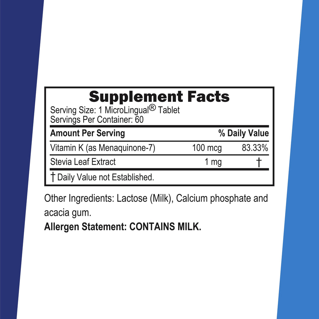 Superior Source Vitamin K2 MK-7 100 mcg – 60 Sublingual Tablets