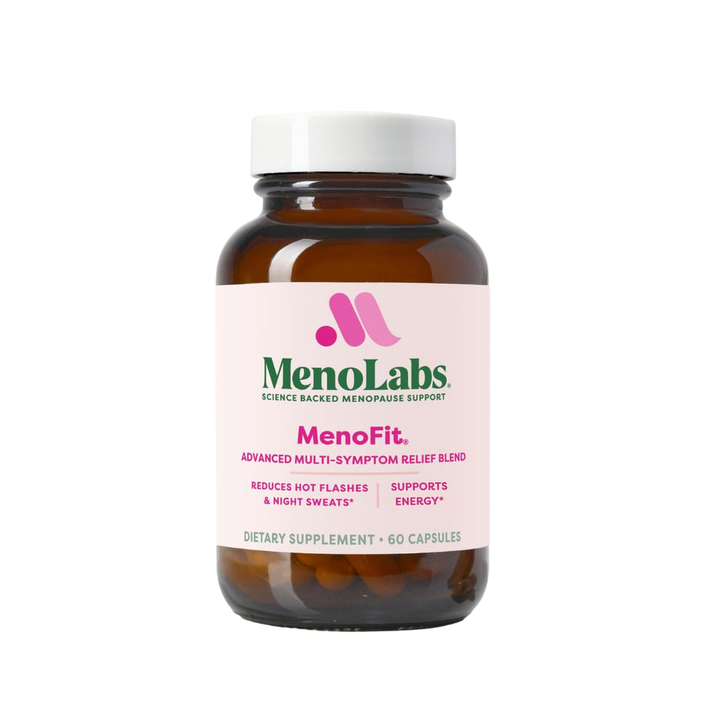 MENOLABS MenoFit: Menopause Probiotic | 60 Capsules for Gut Health, Hot Flashes & Energy