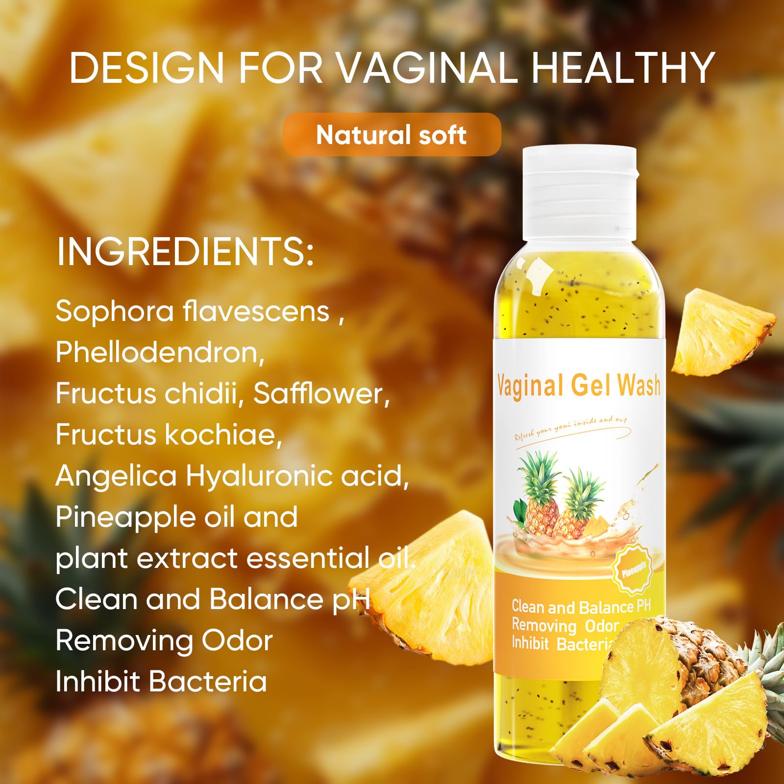 MENOMINO Pineapple Yoni Wash Set – pH-Balanced Feminine Wash, Yoni Bar & Yoni Oil