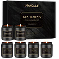 Mens Scented Candle Gift Set – 6-Pack Soy Candles for Men, Gifts for Dad, 42 oz Long-Lasting Aromatherapy Jar Candles