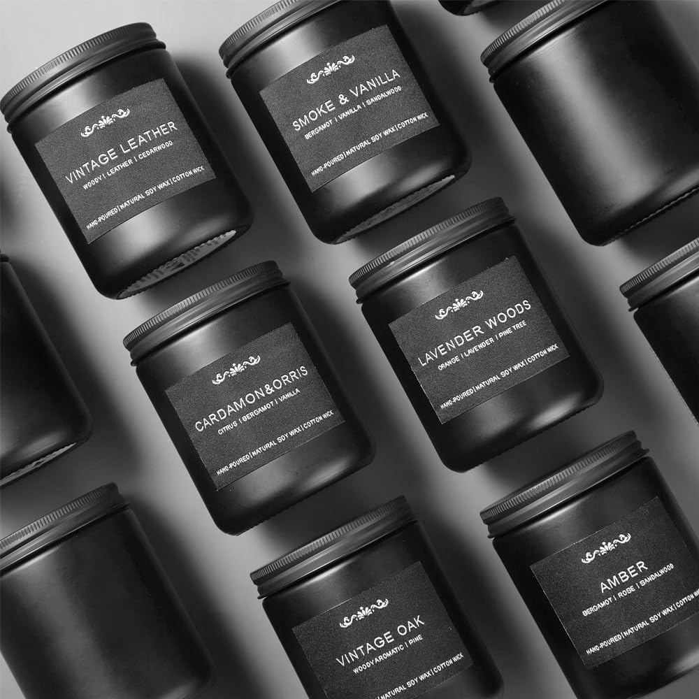Scented Candles for Men — 6-Pack, 42oz, 300 Hours Burn Time