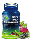 Men's Daily Multivitamin – Vegan Methylated Formula with Saw Palmetto, Biotin & Probiotics