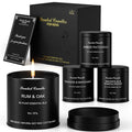 Men's Scented Candle Sets – 4 Pack Aromatherapy Candles Gift in Matte Black Tins