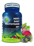 Men's Daily Multivitamin 50+ - Vegan Methylated Multivitamin for Men 50+