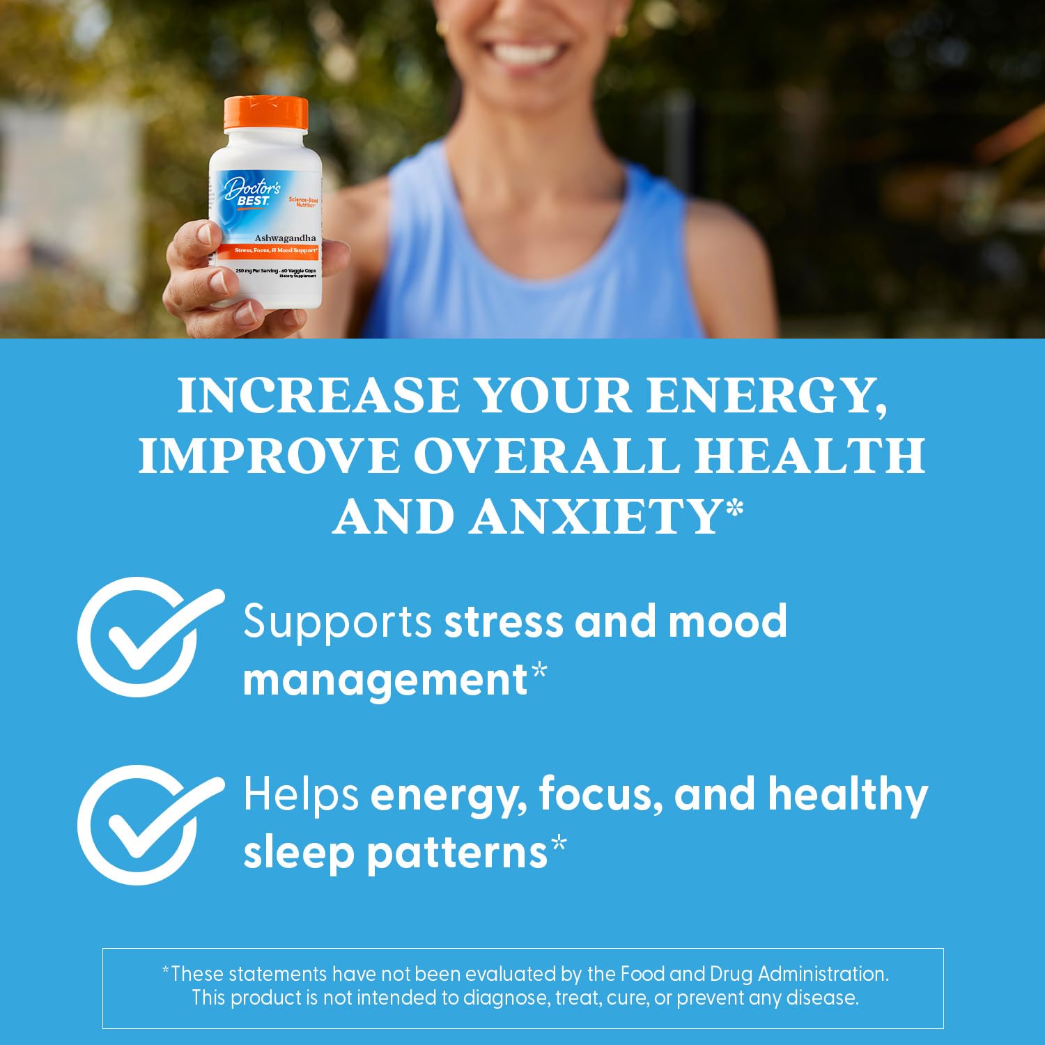 Doctor's Best Ashwagandha with Sensoril – 125mg, 60 Count