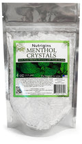 Menthol Crystals 100% Pure Organic Spa Quality - 4OZ Resealable Bag