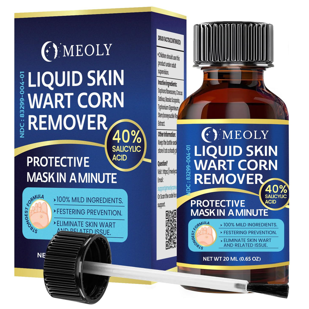 MEOLY Fast-Acting Wart Remover – 40% Salicylic Acid for Plantar Warts & Corns