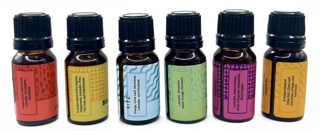 Wild Essentials 6 Pack Synergy Blend Aromatherapy Oils | 100% Pure, USA Made | mEssentials