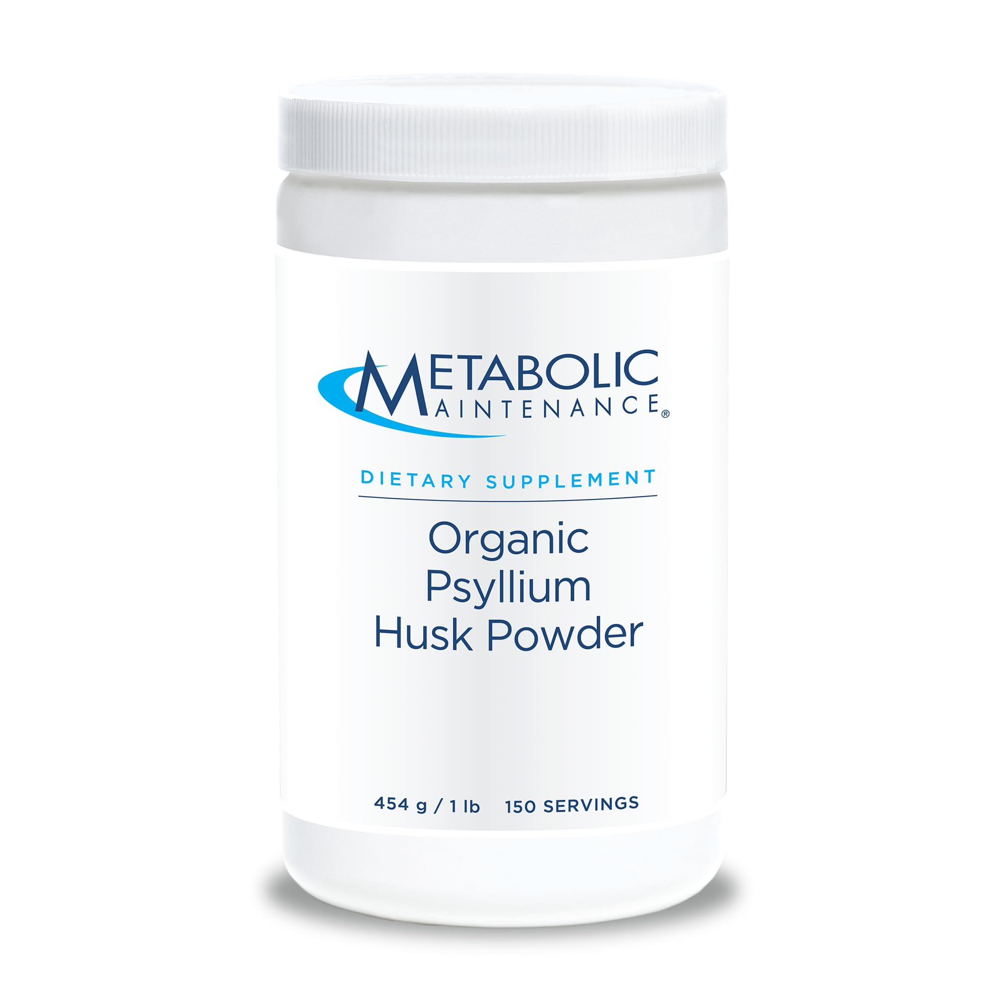 Metabolic Maintenance Organic Psyllium Husk Powder - Unflavored, 1 lb | Daily Fiber & Digestion Support