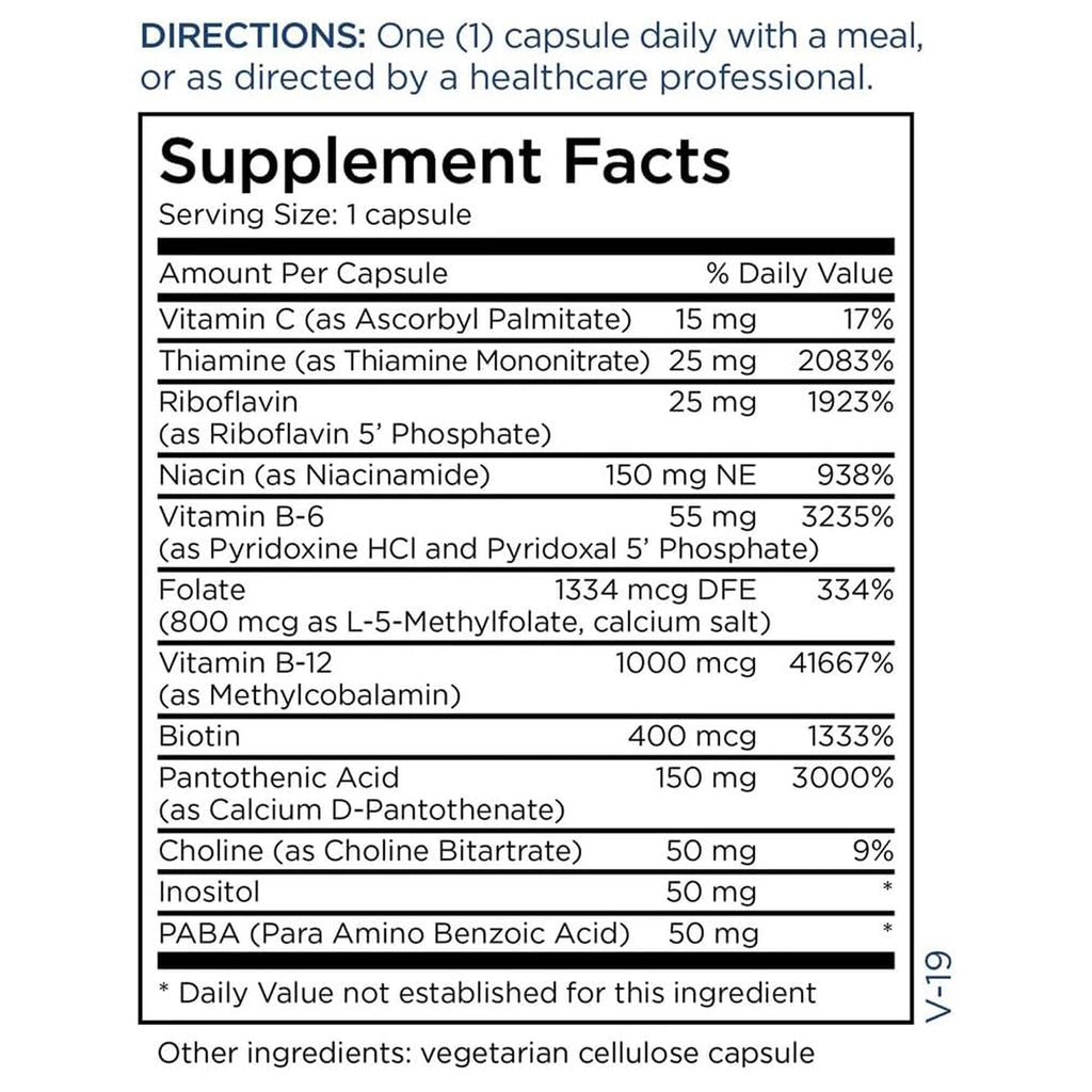 Metabolic Maintenance B-Complex – Methylated B Vitamins for Energy (90 Vegan Capsules)